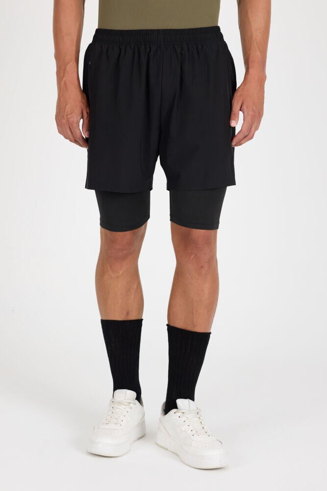 Northpeak Martin 2-i-1 treningsshorts herre