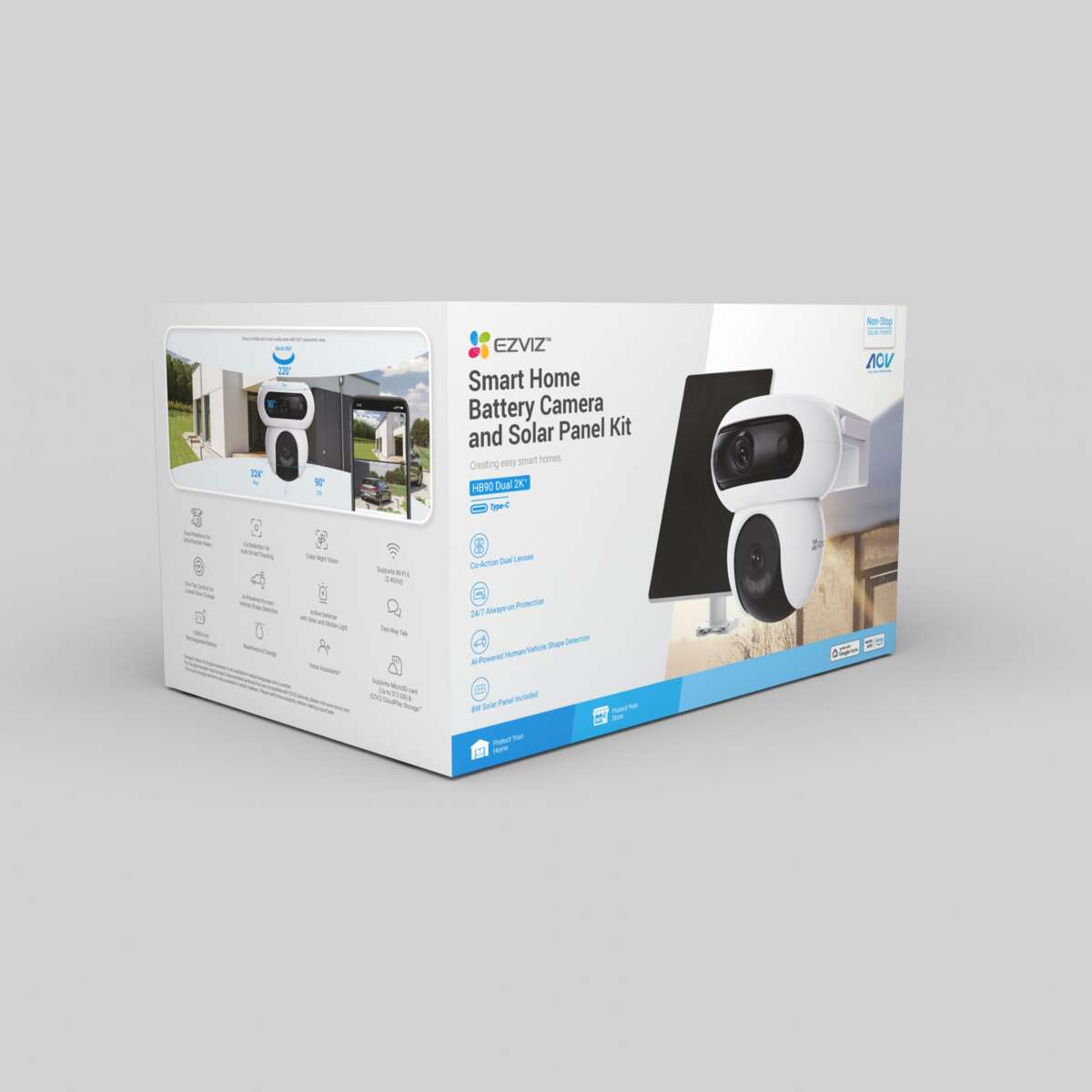 EZVIZ HB90 batteridrevet Wi-Fi-kamera for panorering og tilt
