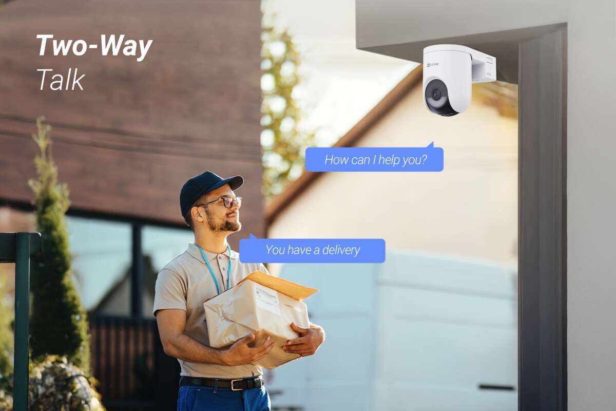 EZVIZ HB8Lite 2K batteridrevet Wi-Fi-kamera for panorering og tilt