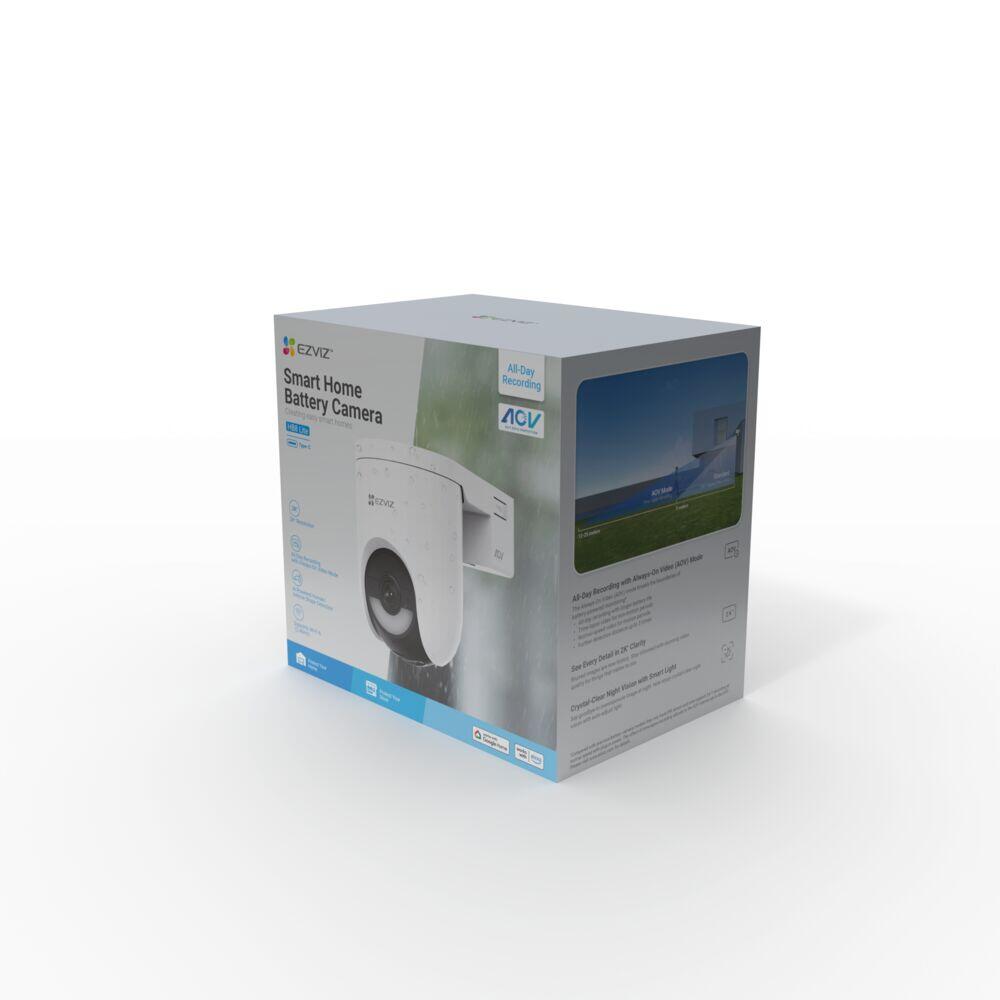 EZVIZ HB8Lite 2K batteridrevet Wi-Fi-kamera for panorering og tilt