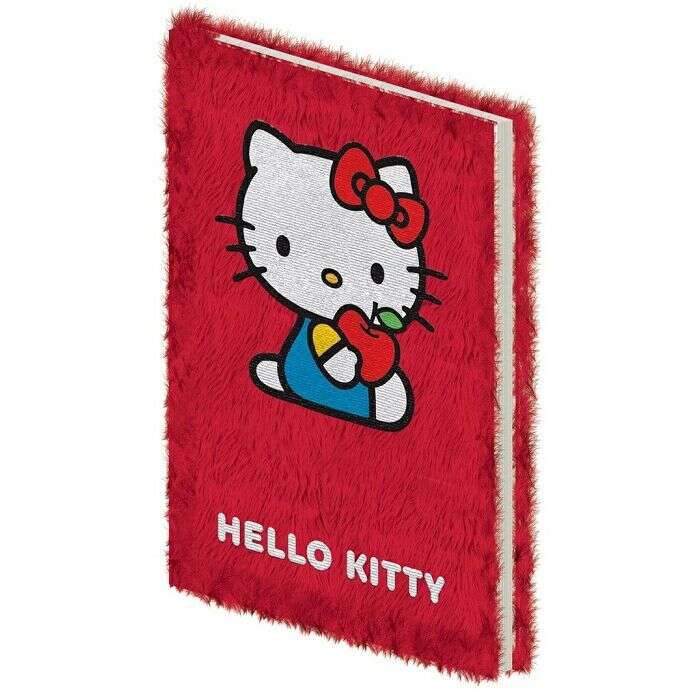 Hello Kitty™ fuzzy A5-notatbok