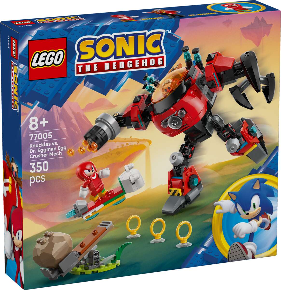 LEGO® Sonic the Hedgehog™ Knuckles mot Dr. Eggmans Egg Crusher-robot 77005