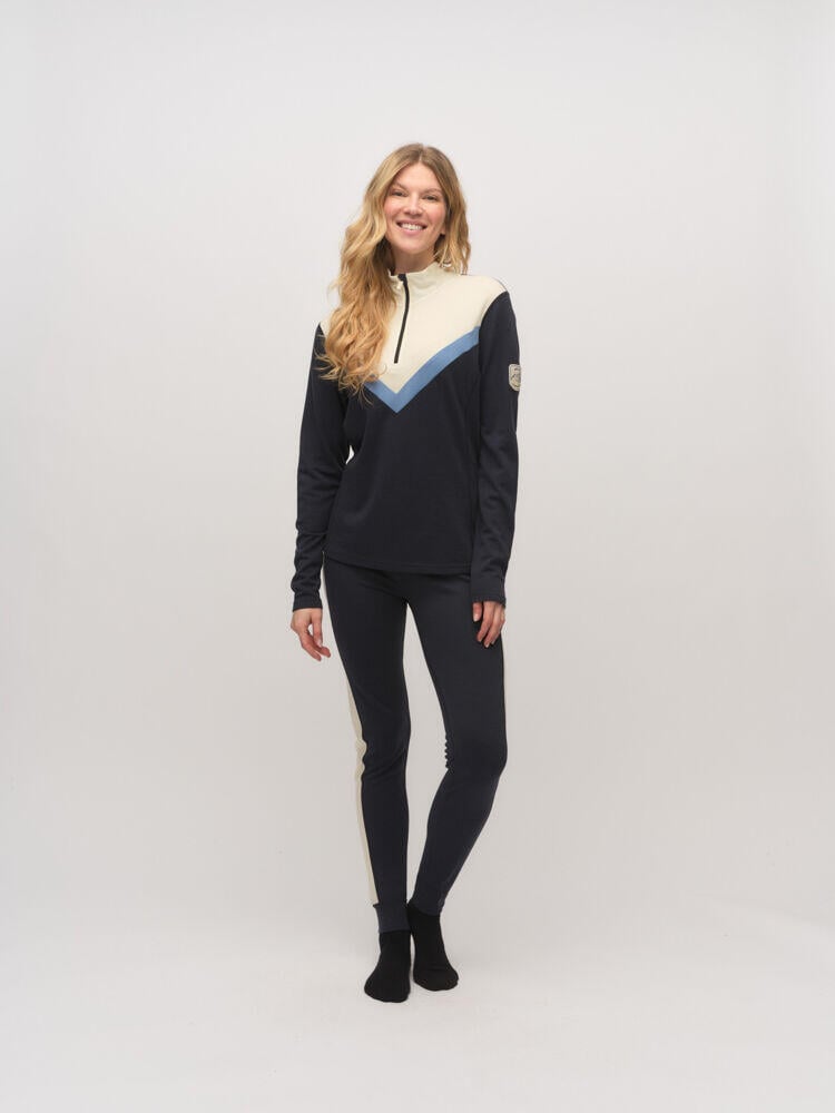 Skogstad Tindefjell half-zip i merinoull blanding dame