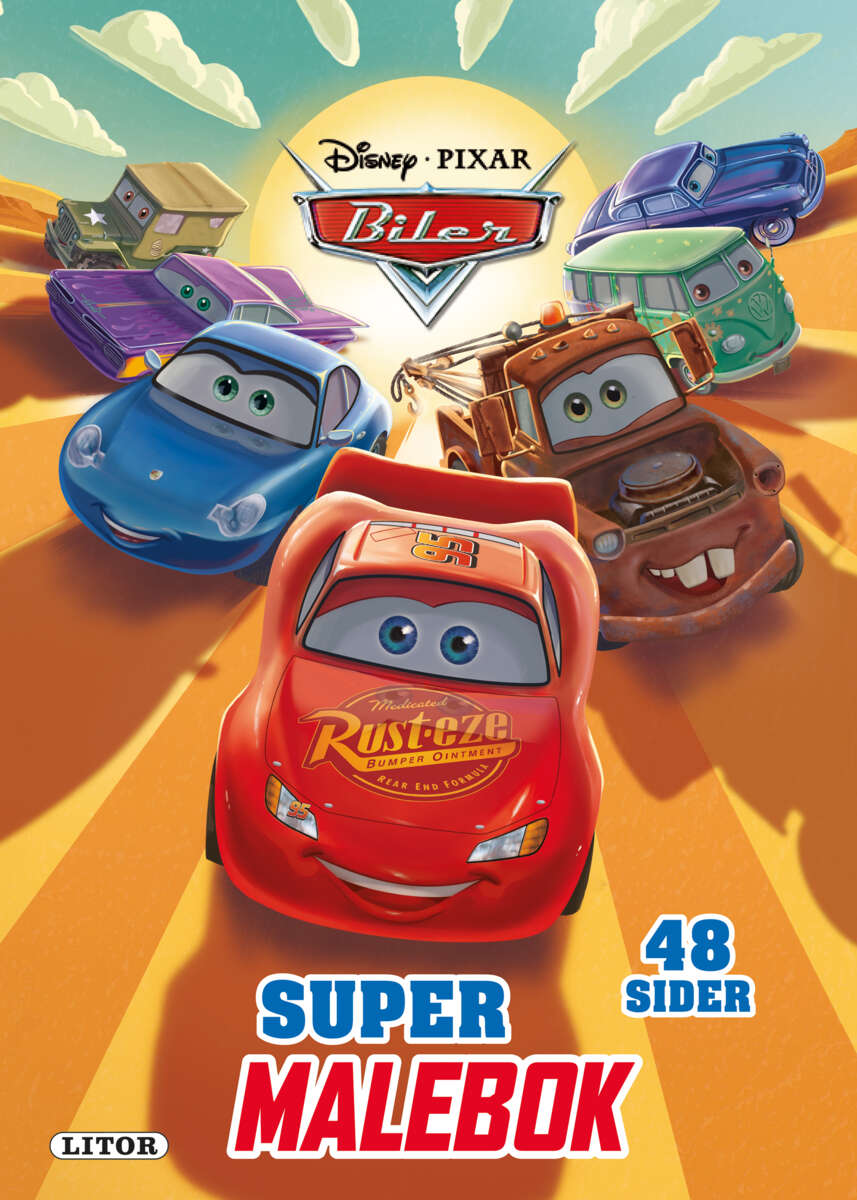 Disney Pixar Biler malebok med klistremerker