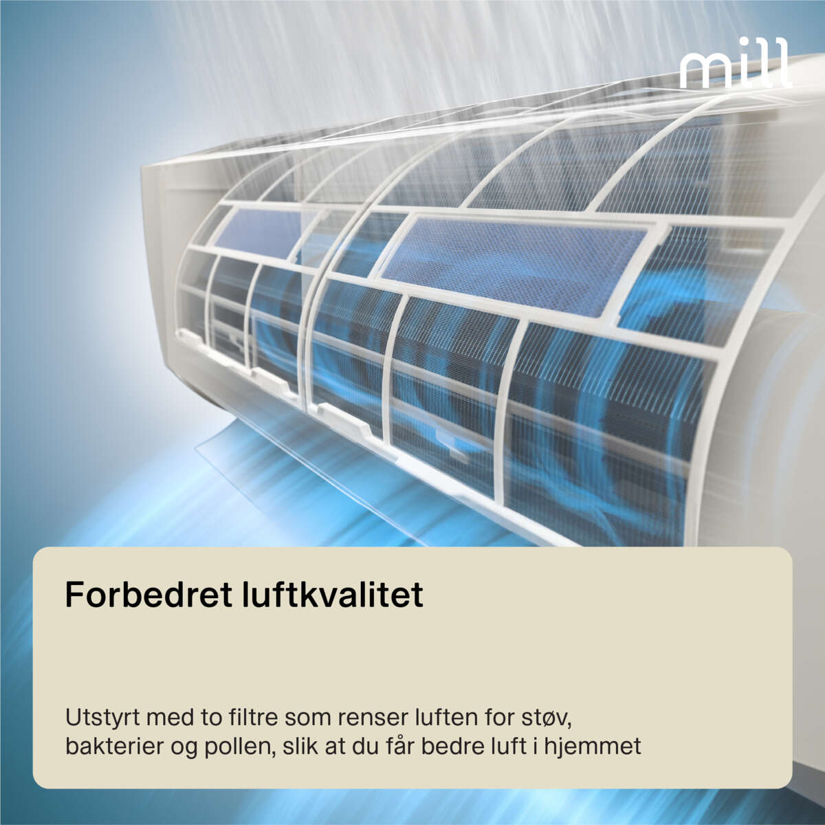 Mill Compact Pro WiFi varmepumpe 5200W, ferdig montert