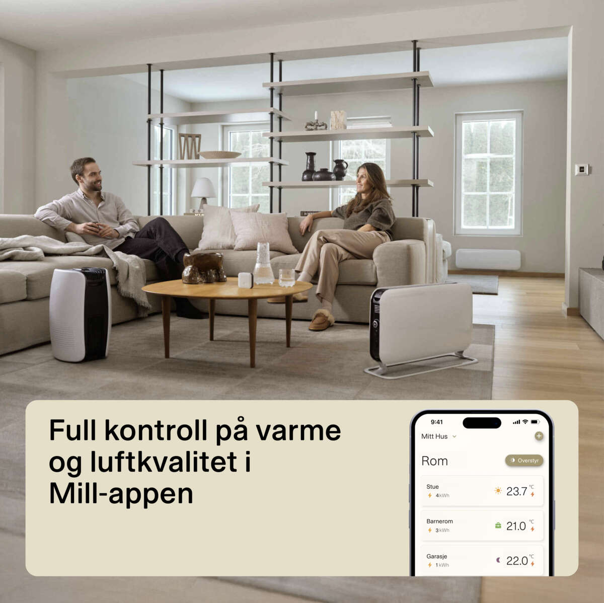 Mill Glass Gen 4 Smart WiFi 600W panelovn
