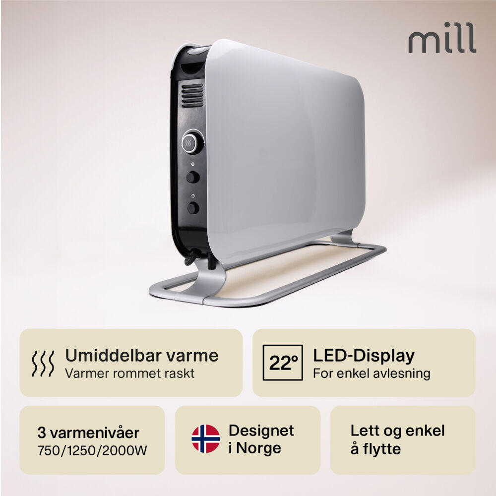 Mill Instant Led 2000W gulvovn