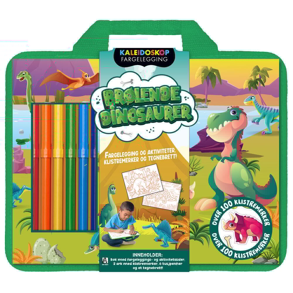 Dinosaurer: Aktivitetspakke med tusj
