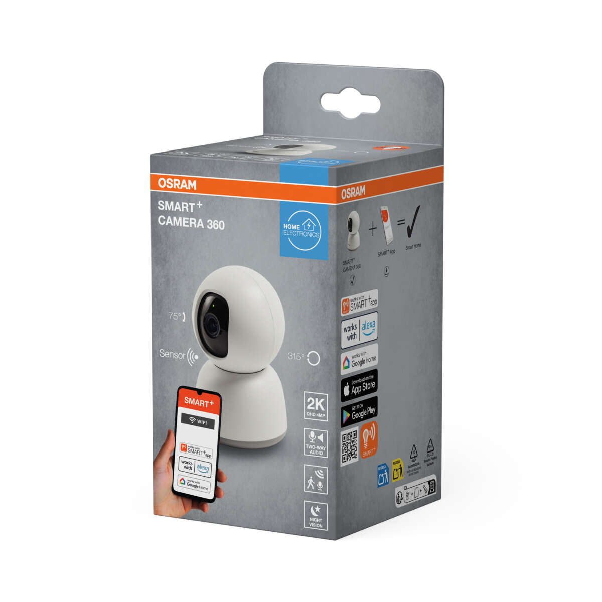 OSRAM Smart+ WiFi 360 innendørs sikkerhetskamera