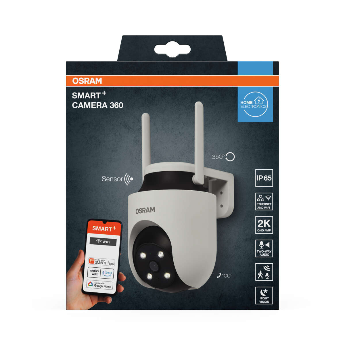 OSRAM Smart+ WiFi 360 utendørs sikkerhetskamera