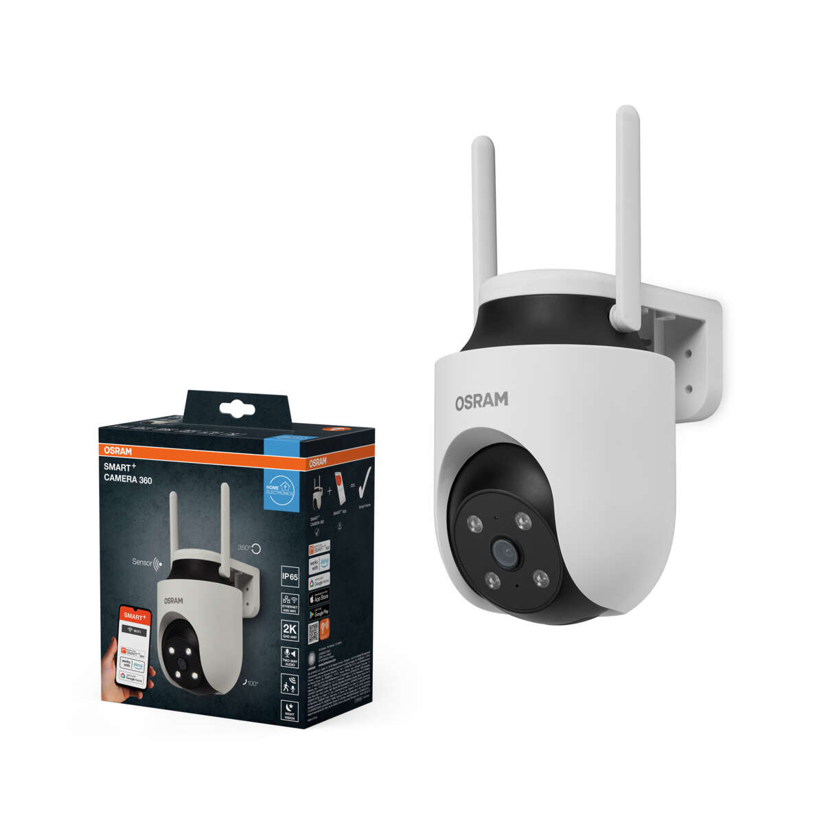 OSRAM Smart+ WiFi 360 utendørs sikkerhetskamera