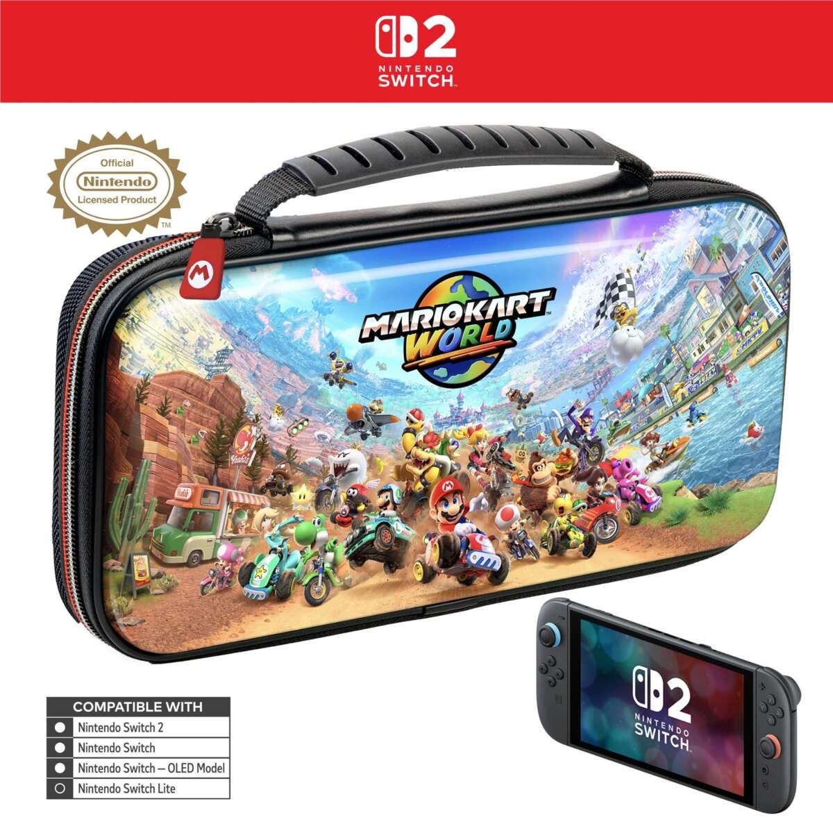 Reiseveske Game Traveler Deluxe Mario Kart World Case for Nintendo Switch™ 2