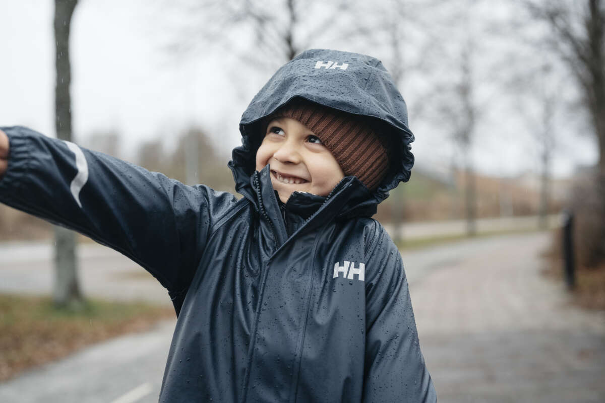 Helly Hansen Bergen 2.0 PU fleecefôret regnsett barn