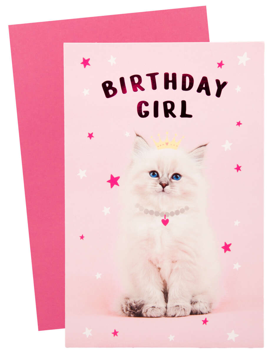Kort Katt Birthday Girl