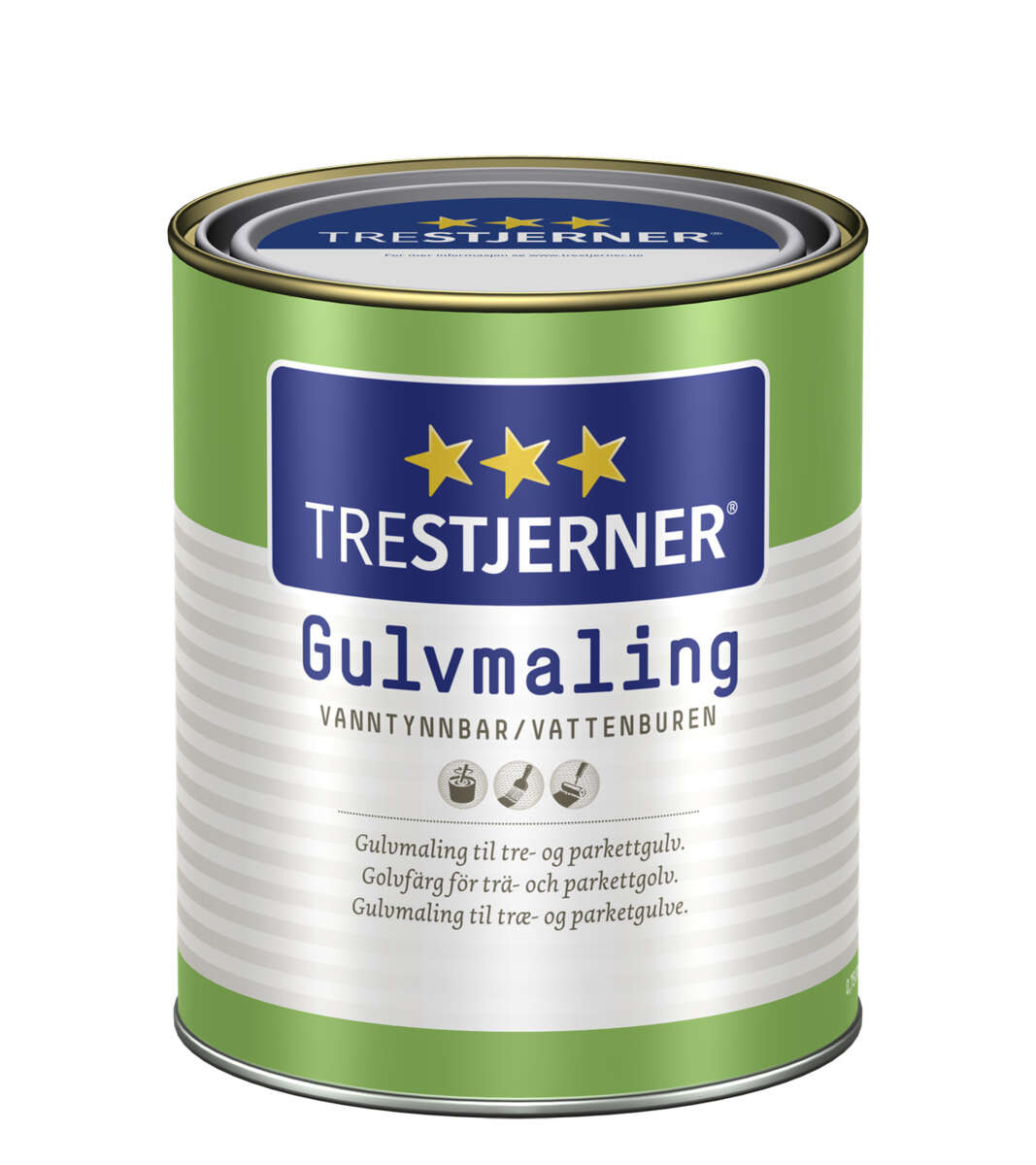 TreStjerner 40/halvblank gulvmaling