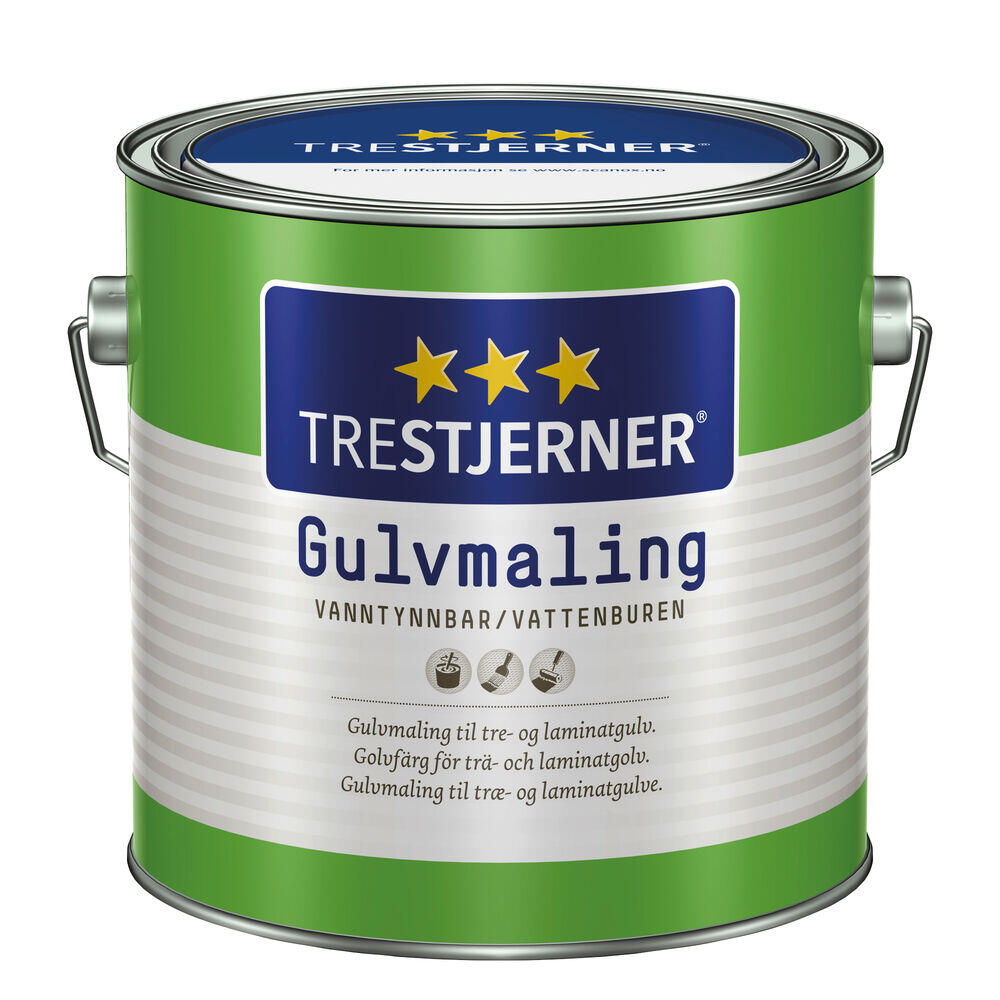 TreStjerner 80/helblank gulvmaling