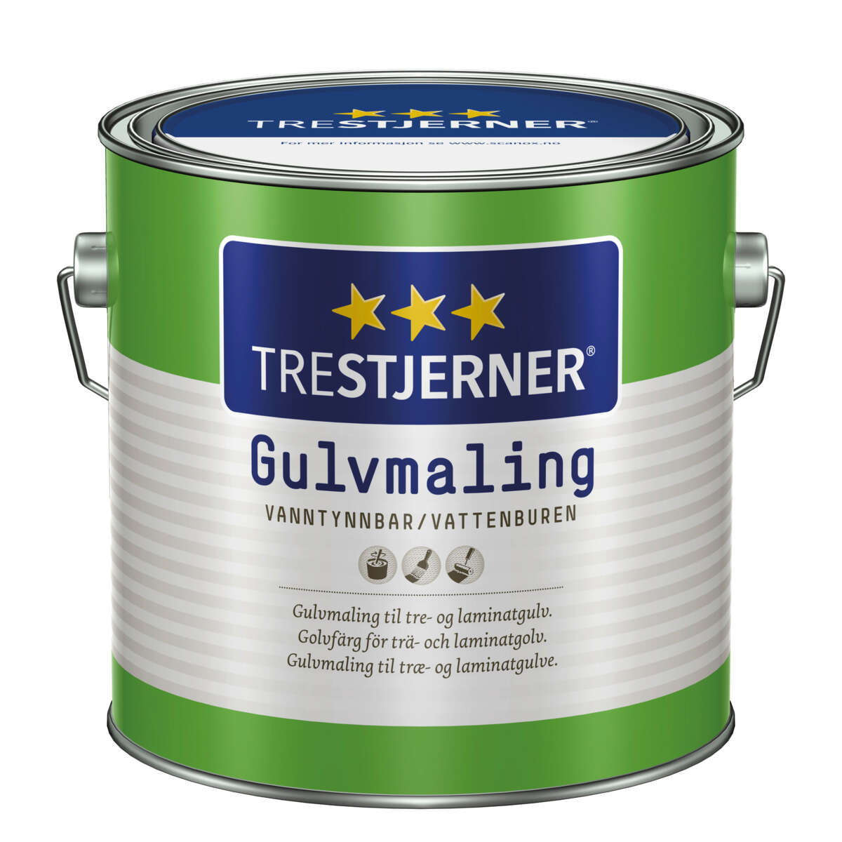 TreStjerner 80/helblank gulvmaling