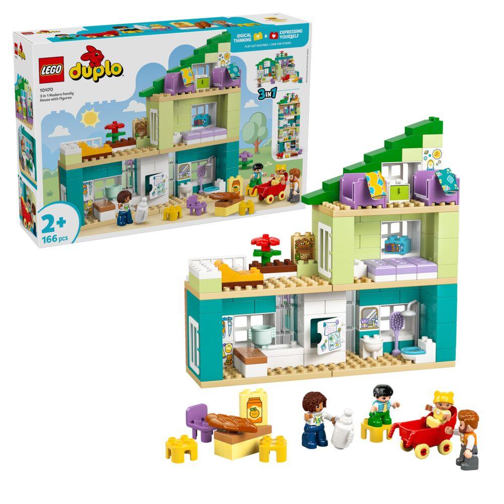 LEGO® DUPLO® Town 3-i-1 Moderne familievilla med figurer 10470