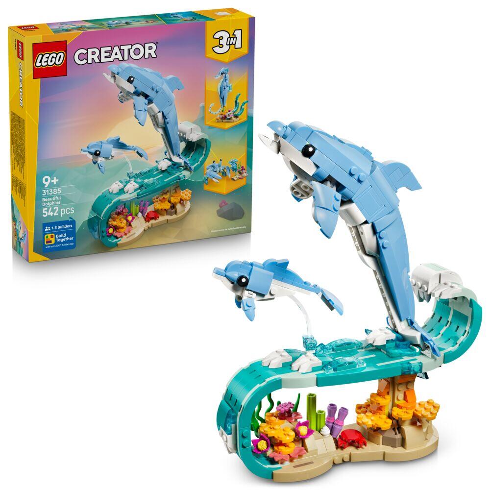 LEGO® Creator 3-i-1 Havets dyr: vakre delfiner 31385