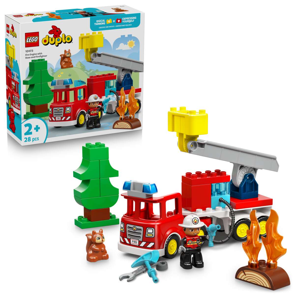LEGO® DUPLO® Town Brannbil med slange og brannmann 10473
