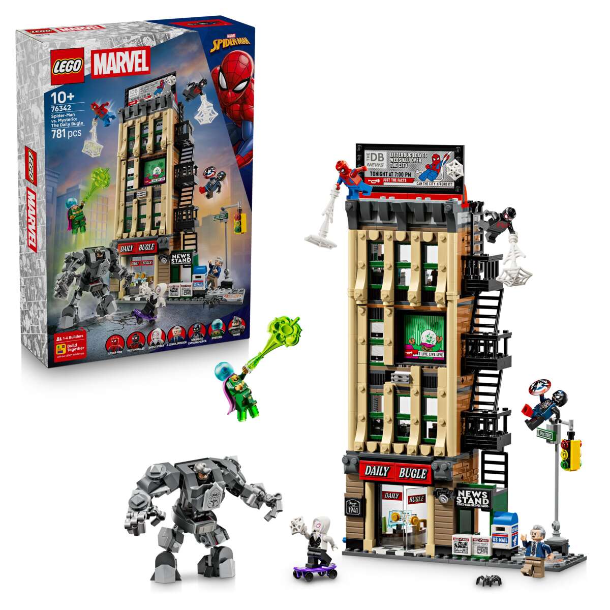 LEGO® ǀ Marvel Spider-Man mot Mysterio: Daily Bugle 76342