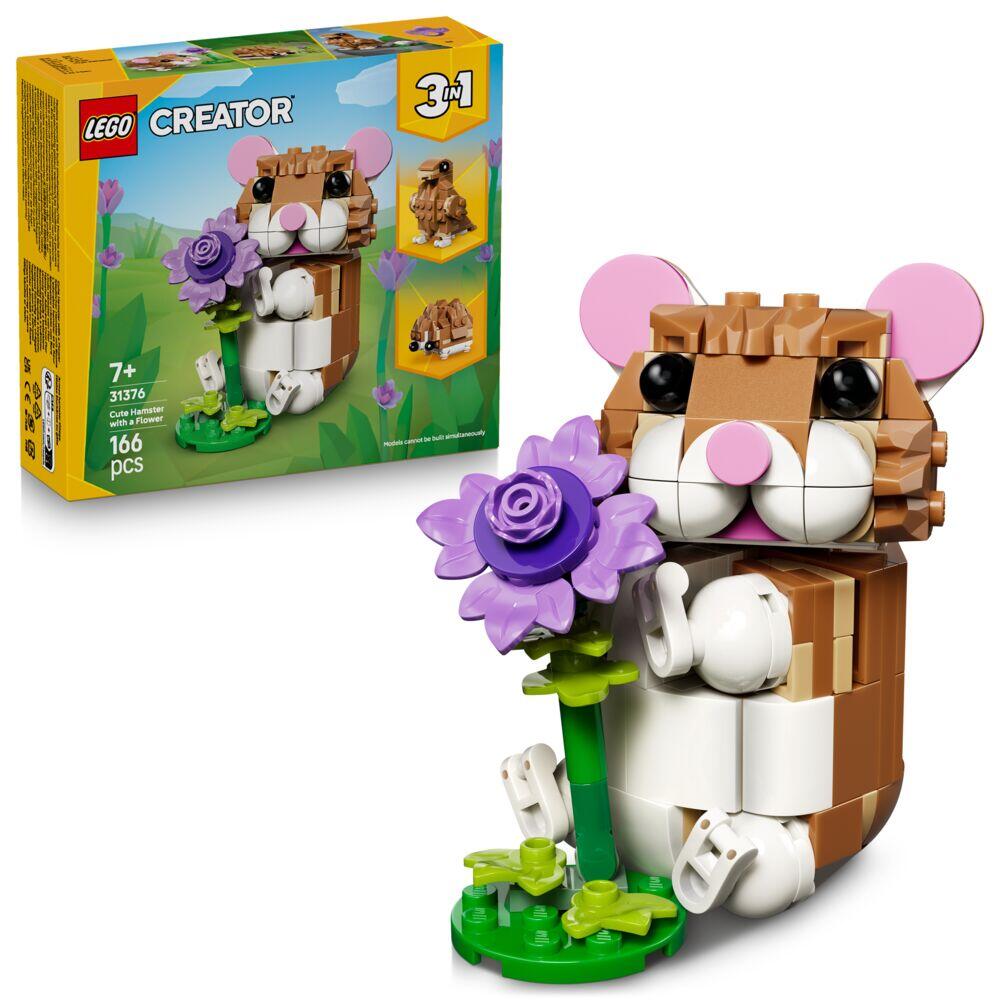 LEGO® Creator 3-i-1 Søt hamster med en blomst 31376