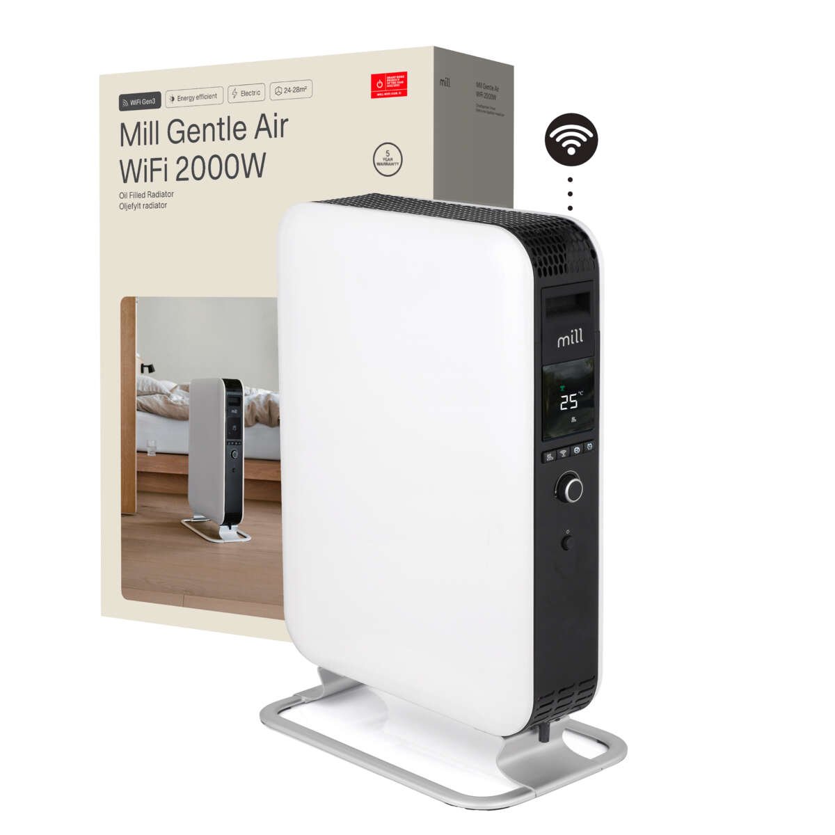 Mill Gentle AirWiFi 2000W oljefylt radiator