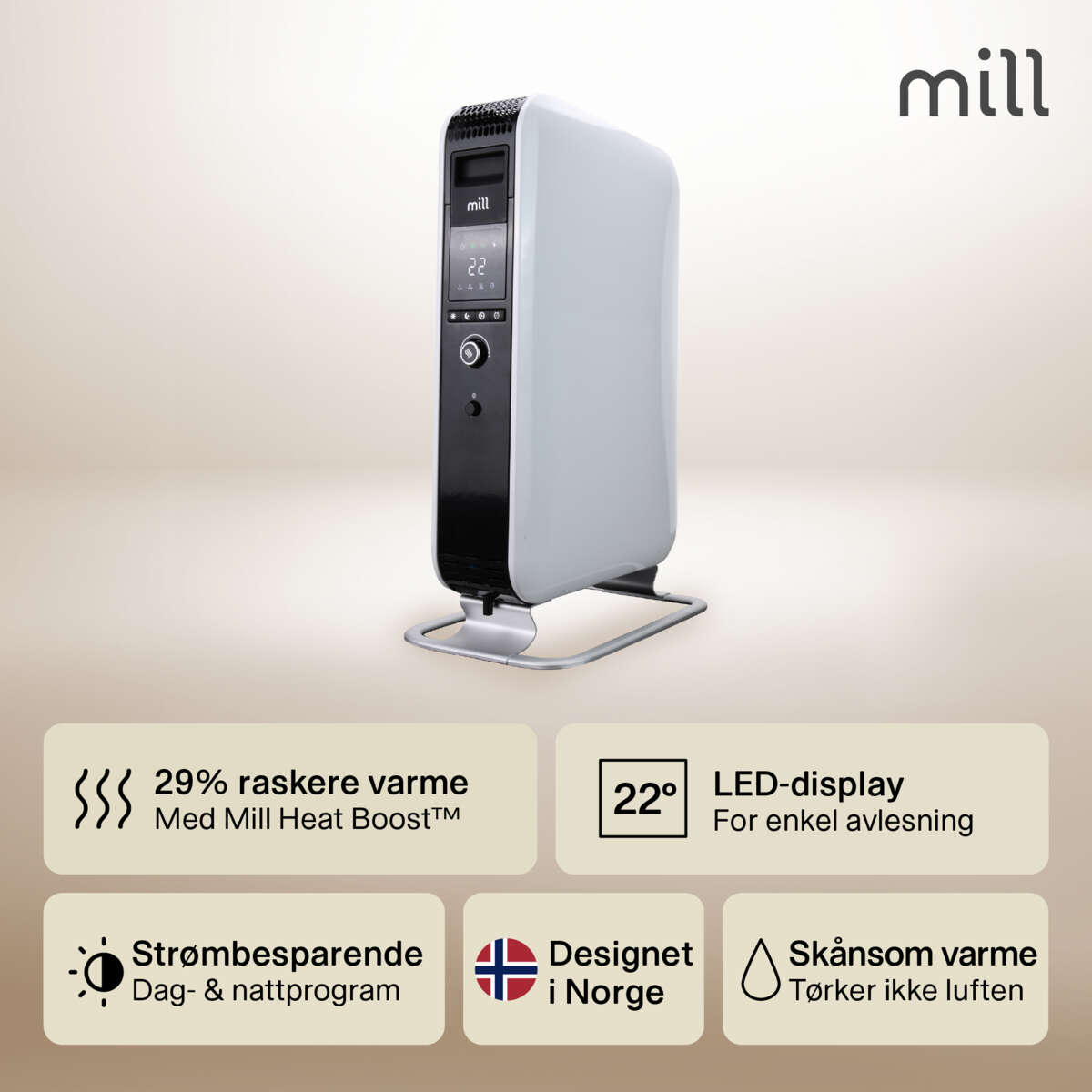 Mill Gentle Air 2000W oljeovn