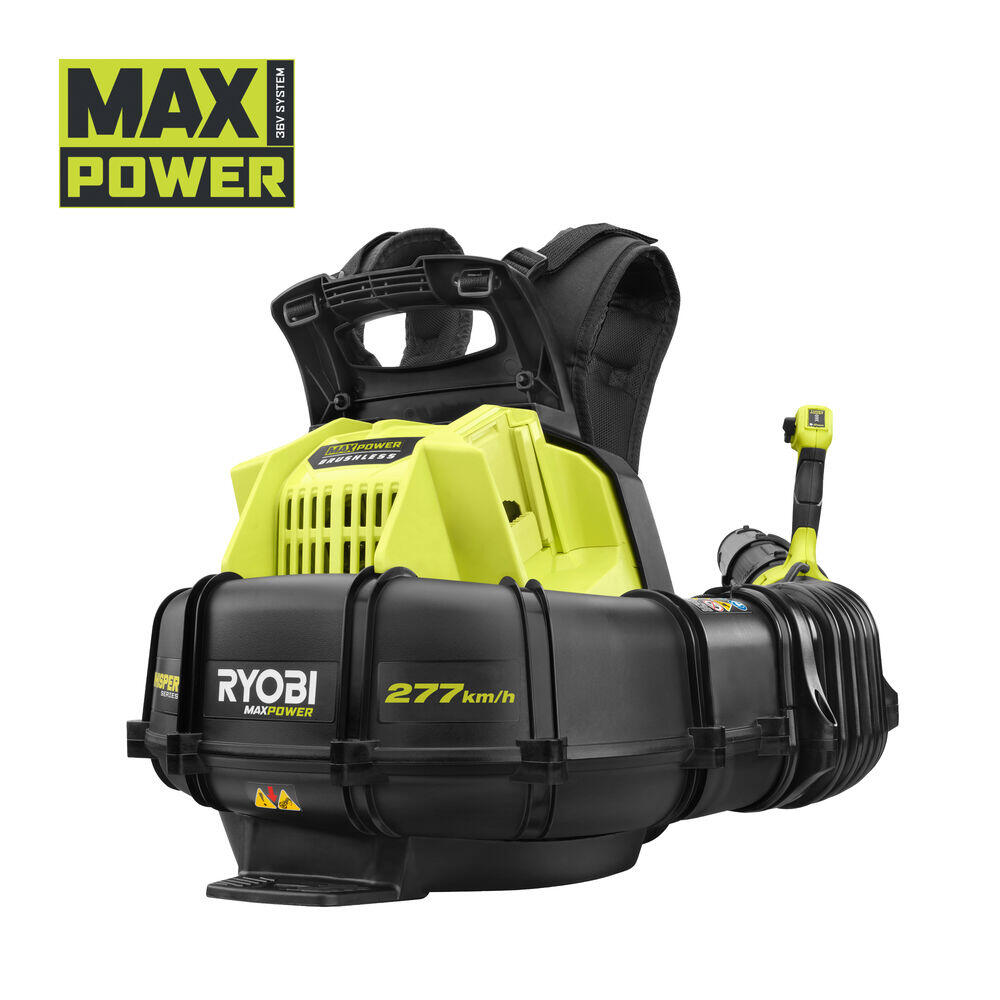 Ryobi Max Power RY36BPXB-0 Whisper™ ryggsekk løvblåser u/batteri