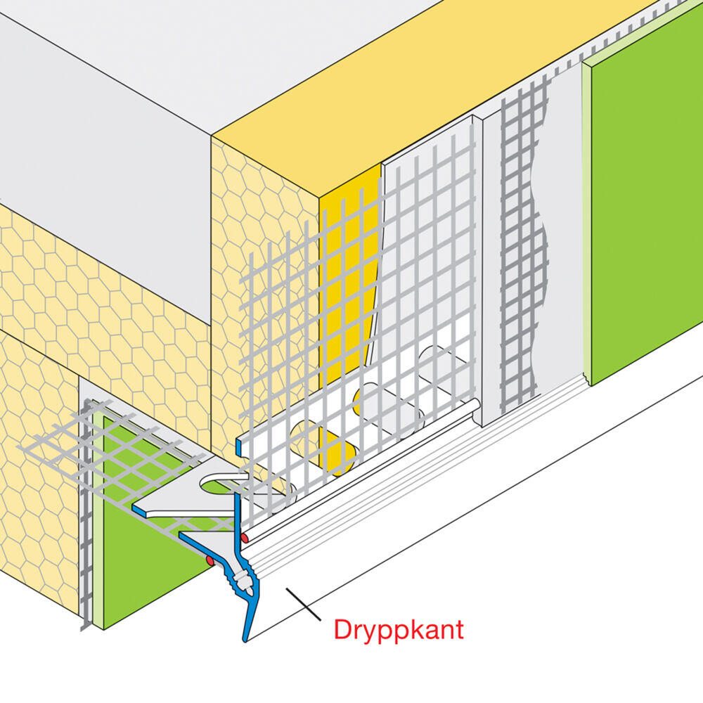 Robust Pusshjørne Dryppkant