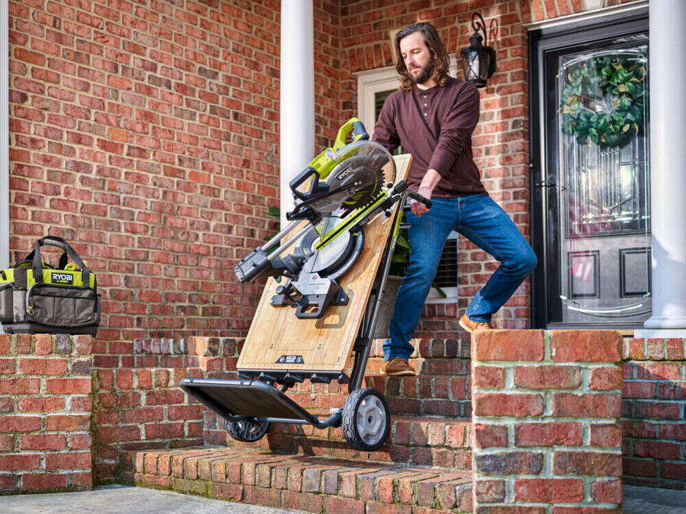 Ryobi 2-i-1 arbeidsbenk/transport tralle