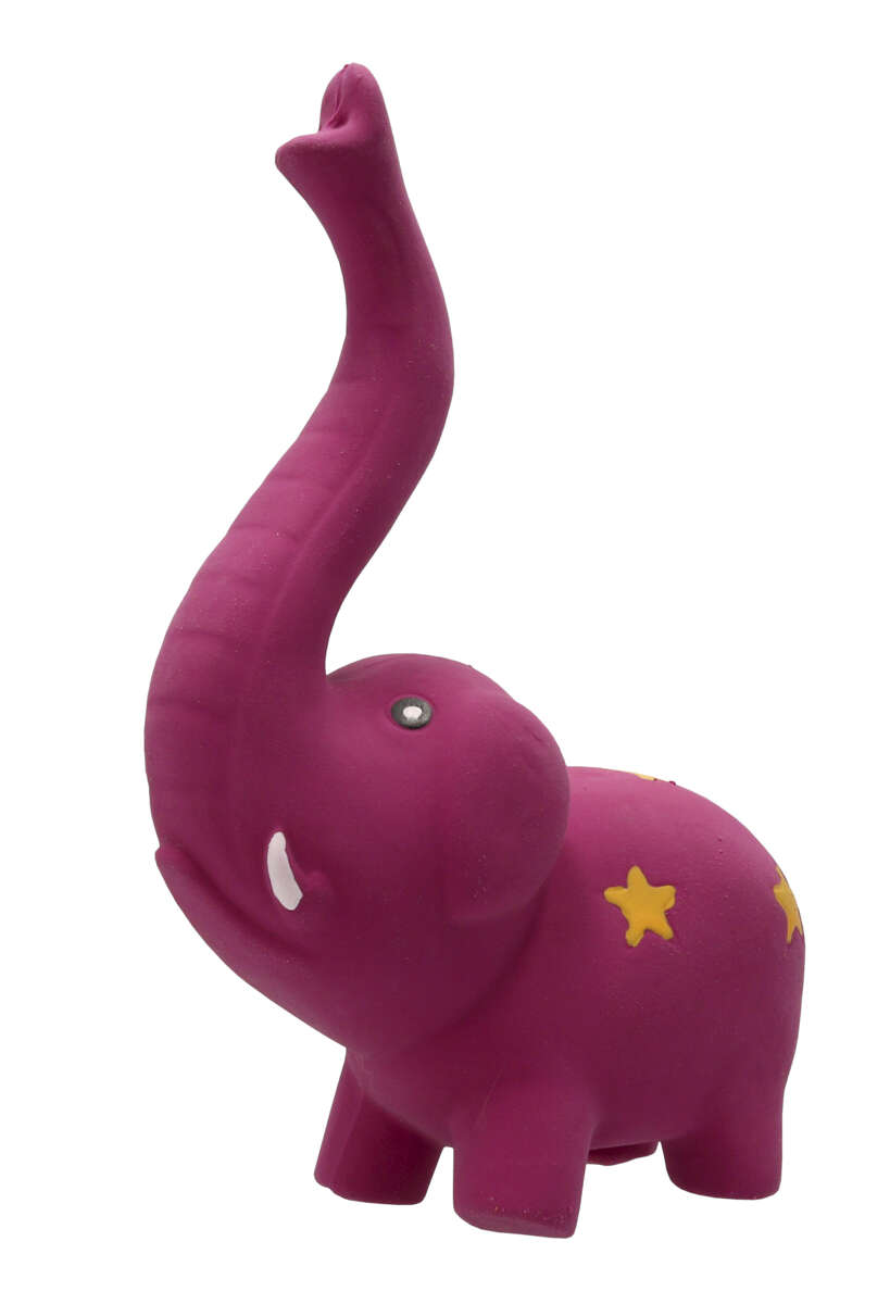 Hundeleke Latex Elefant Lilla