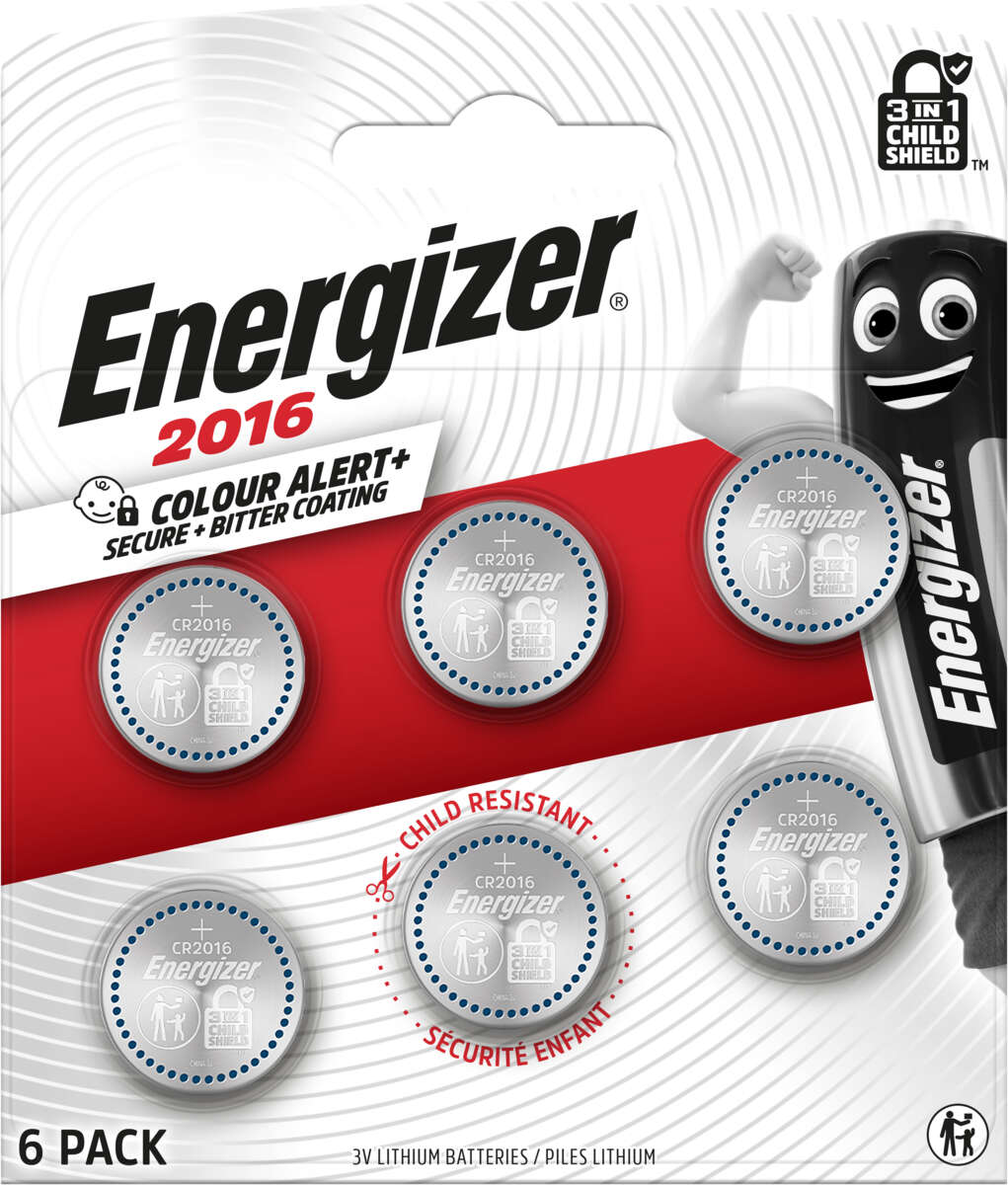 Energizer® CR2016 batterier 6pk
