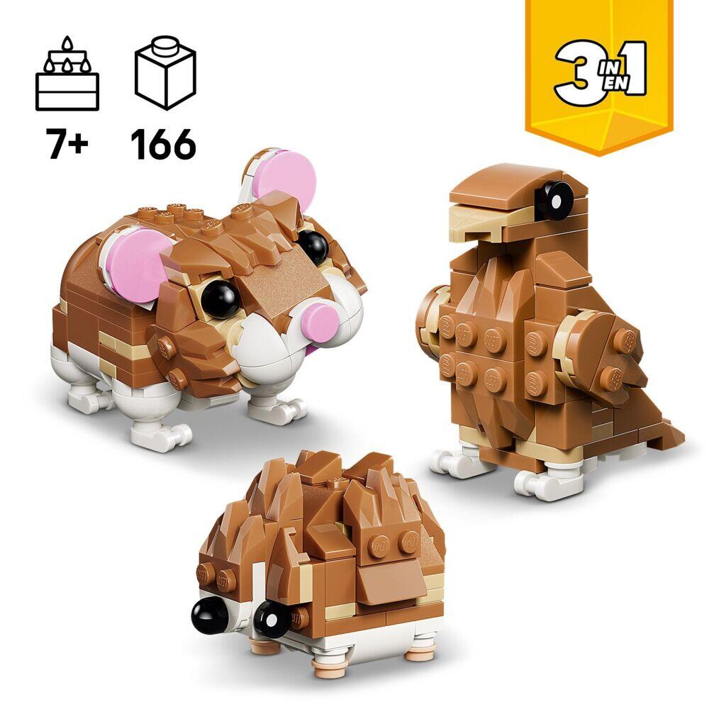 LEGO® Creator 3-i-1 Søt hamster med en blomst 31376