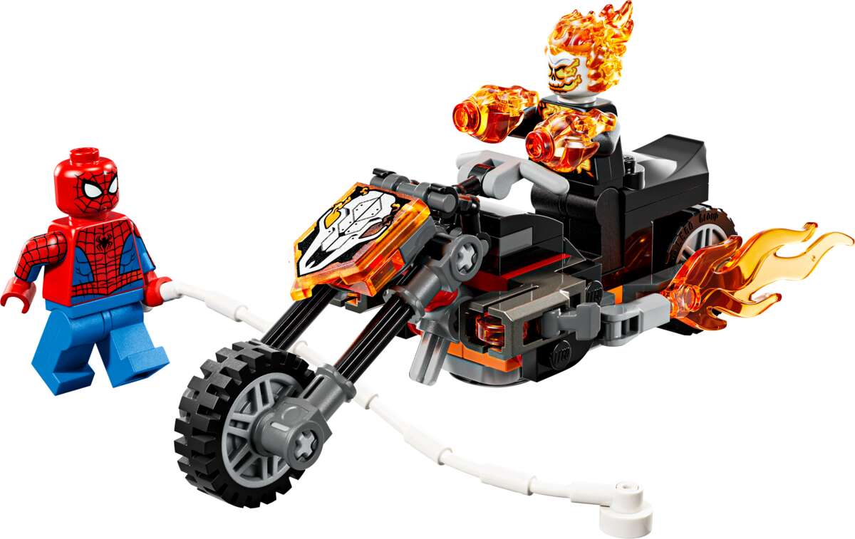 LEGO® ǀ Marvel Spider-Man mot Ghost Rider på motorsykkel 76335