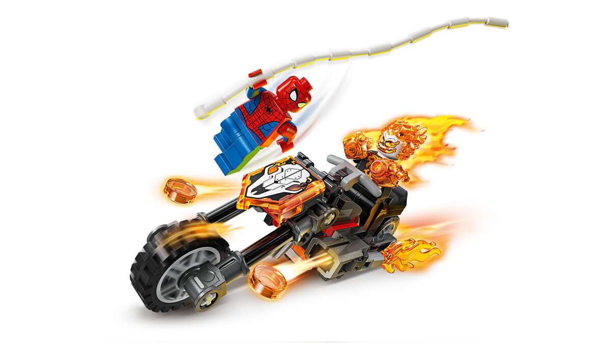 LEGO® ǀ Marvel Spider-Man mot Ghost Rider på motorsykkel 76335
