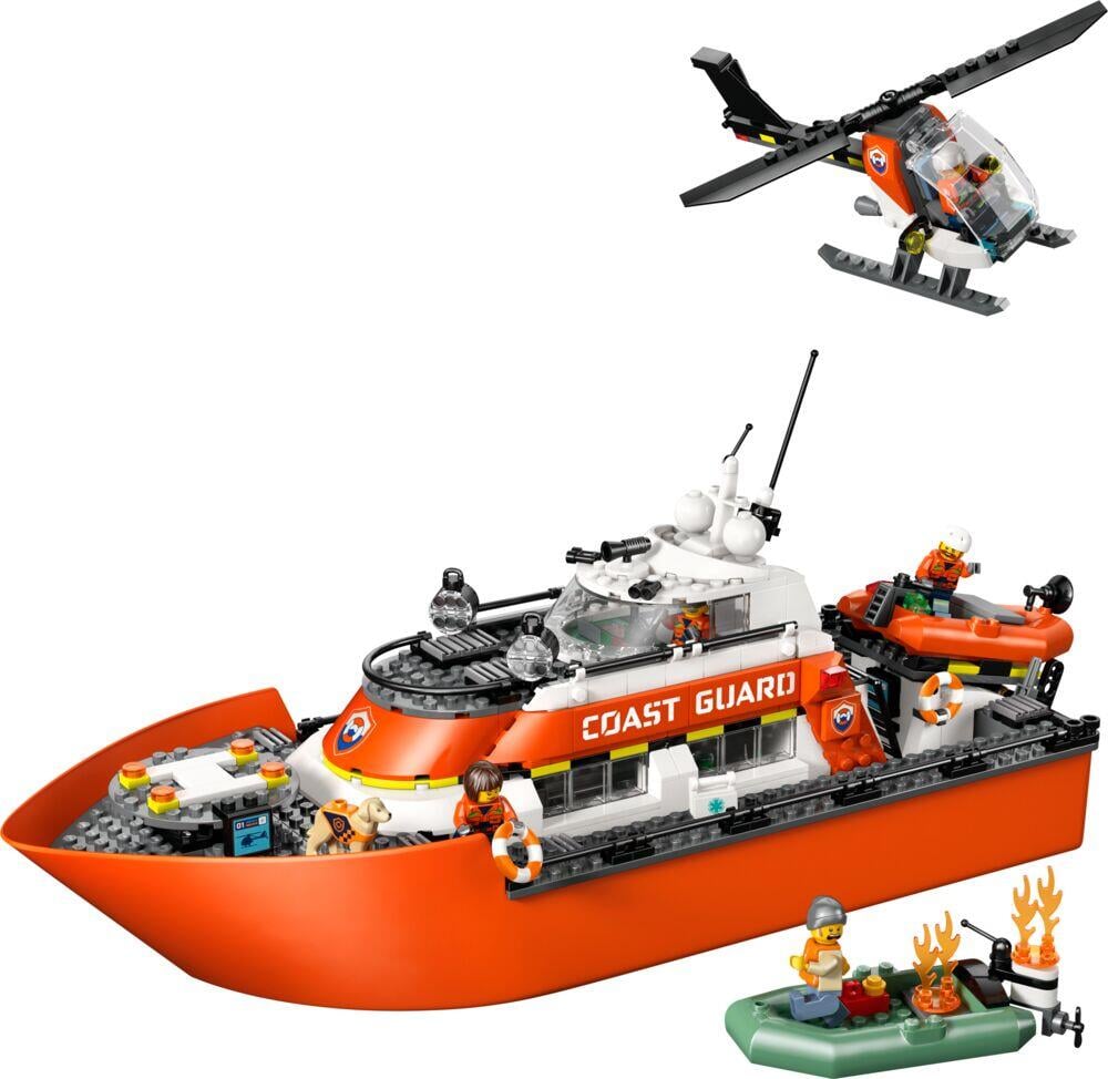 LEGO® City Kystvaktens helikopter og redningsbåt 60504