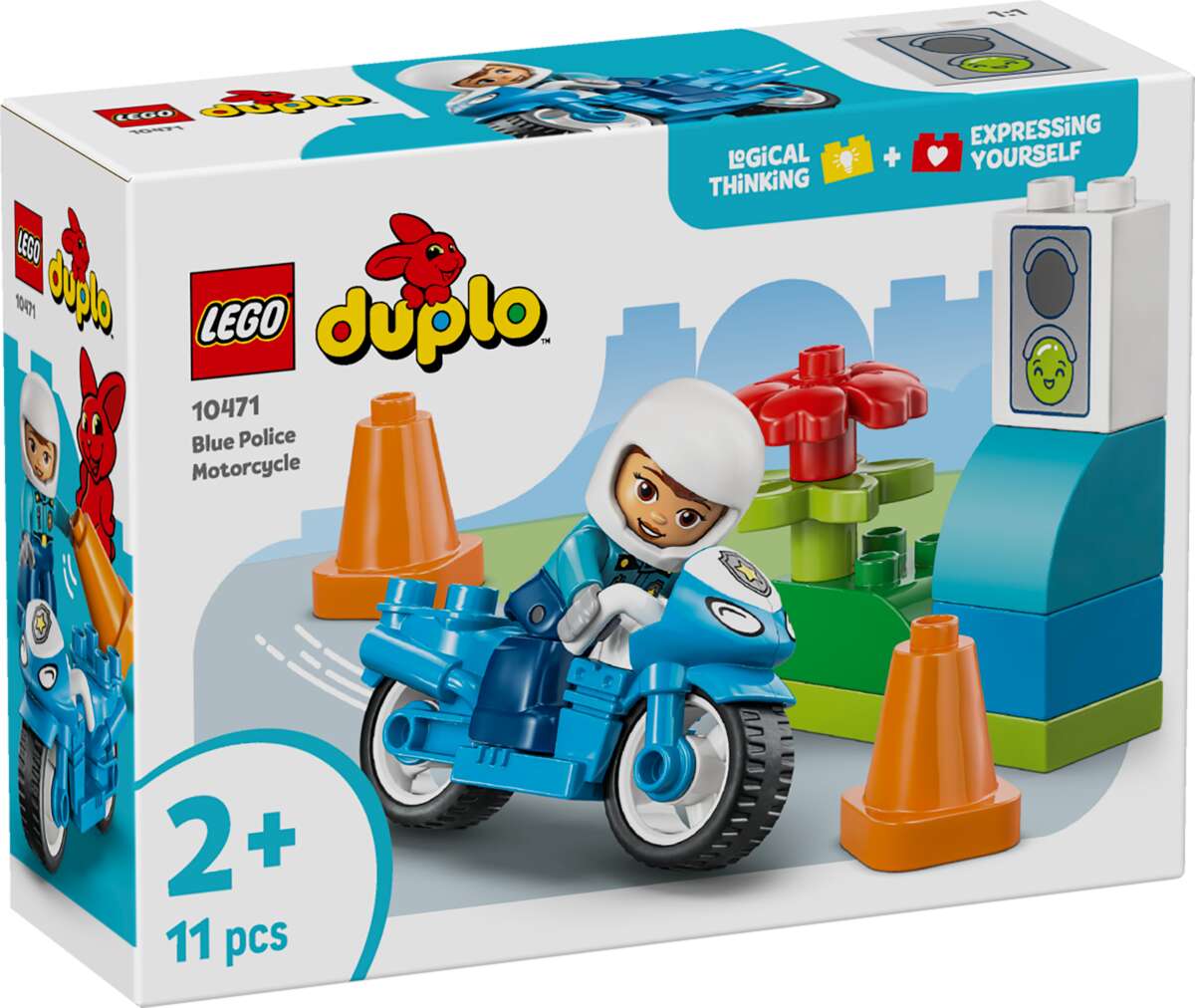 LEGO® DUPLO® Town Blå politimotorsykkel 10471