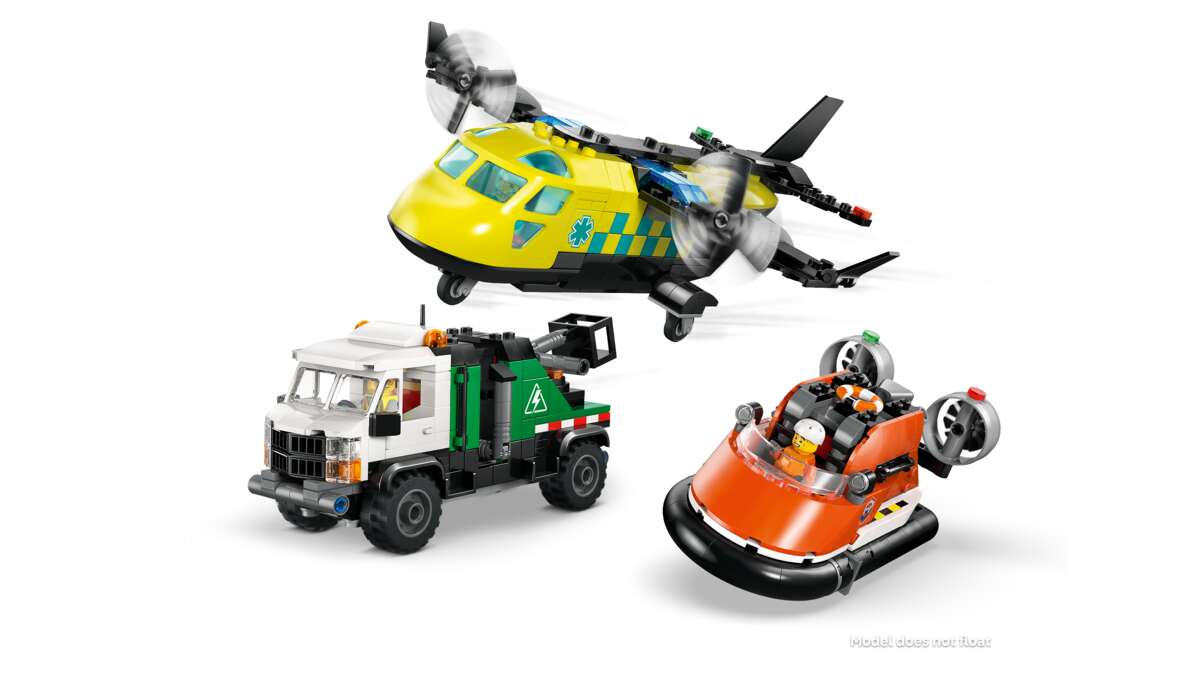LEGO® City Fly-, servicebil- og luftputebåt-remix 60505