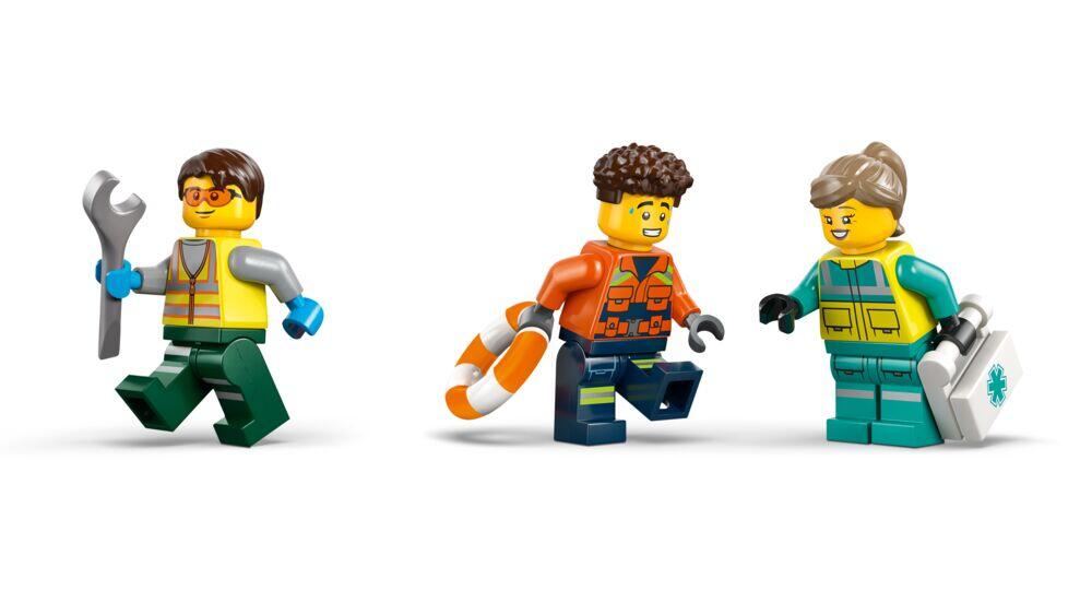 LEGO® City Fly-, servicebil- og luftputebåt-remix 60505