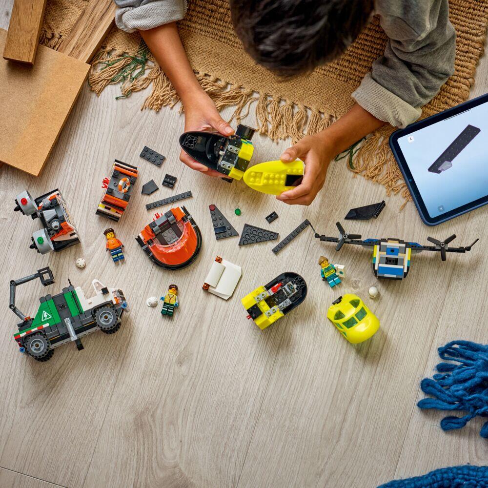 LEGO® City Fly-, servicebil- og luftputebåt-remix 60505