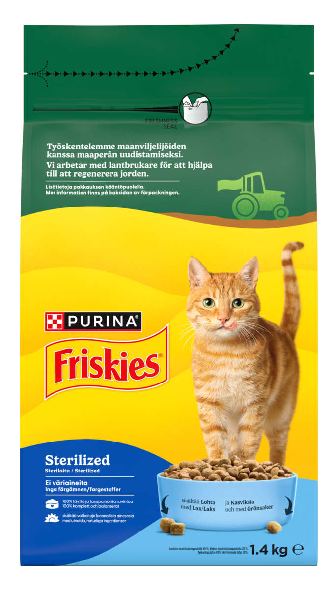Friskies Steril Laks/Grønnsaker 1,4kg