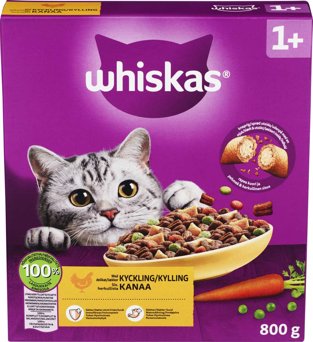 Whiskas 1+ Kylling 800g