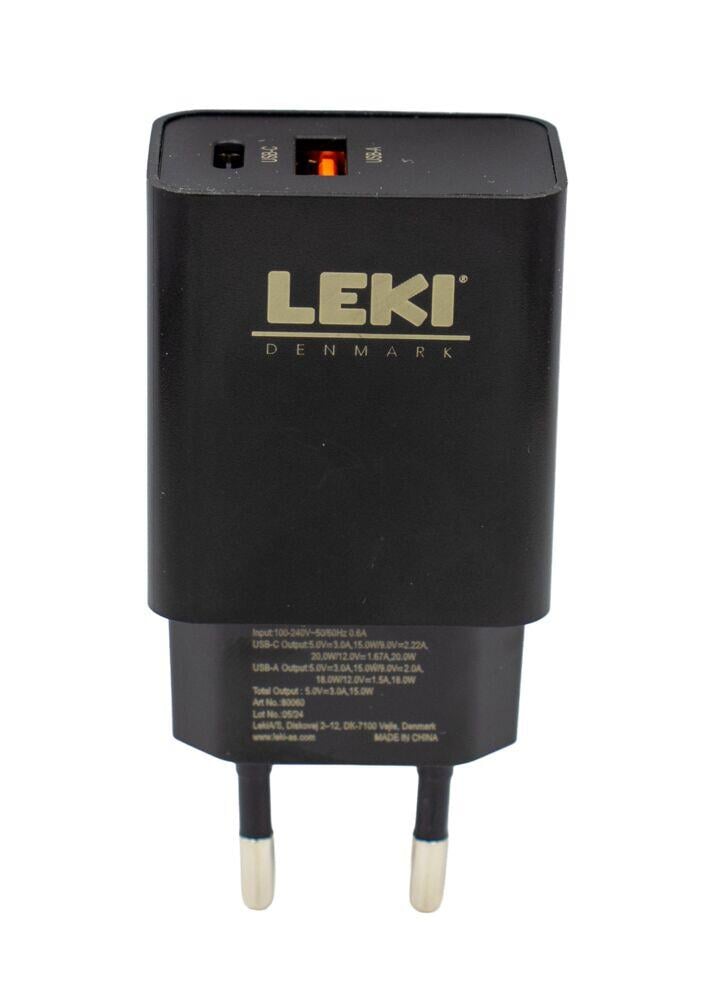 Leki Pro Hurtiglader 20W med både USB & USB-C utganger