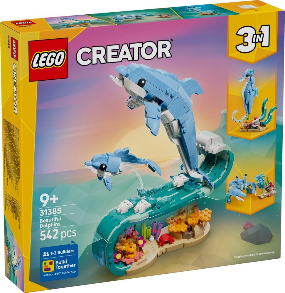 LEGO® Creator 3-i-1 Havets dyr: vakre delfiner 31385