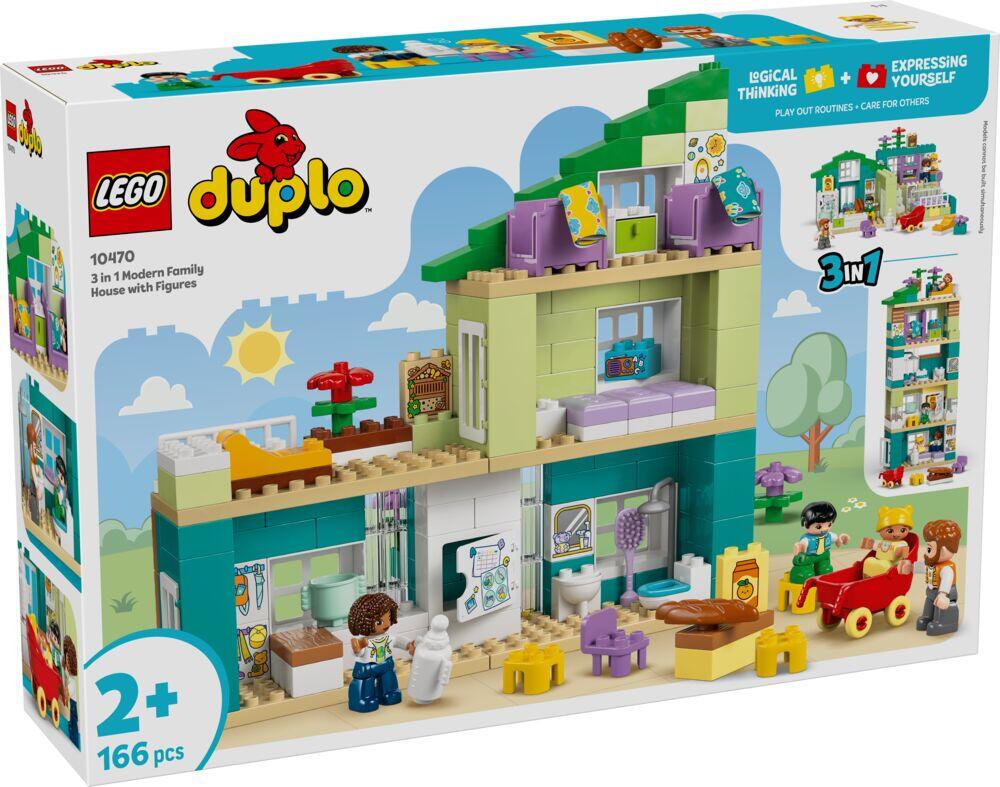 LEGO® DUPLO® Town 3-i-1 Moderne familievilla med figurer 10470