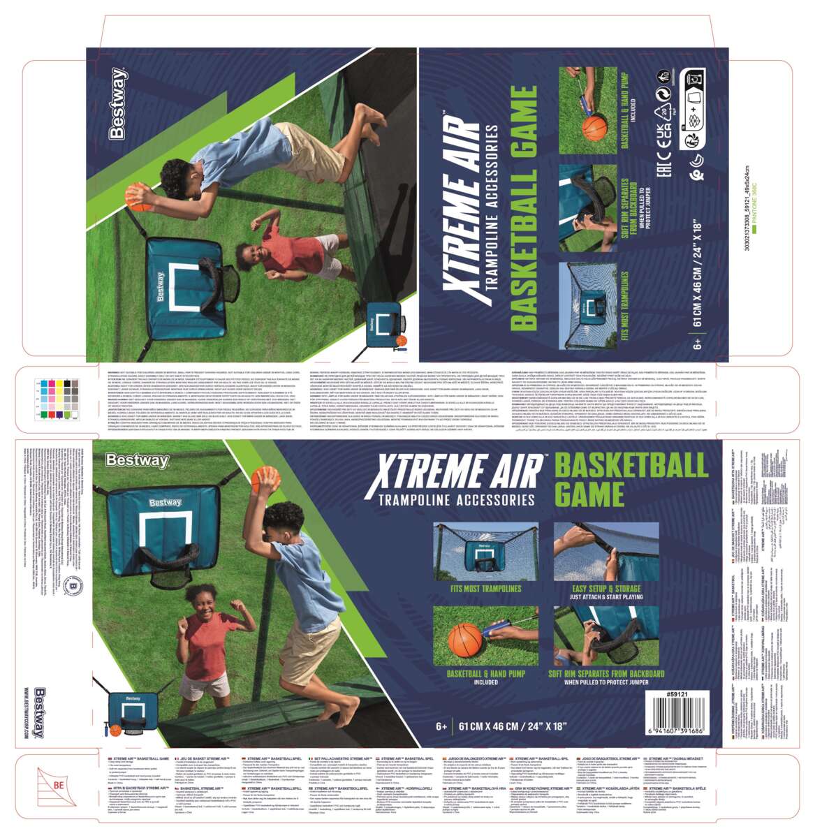 Bestway Xtreme Air Trampoline Basketballspill