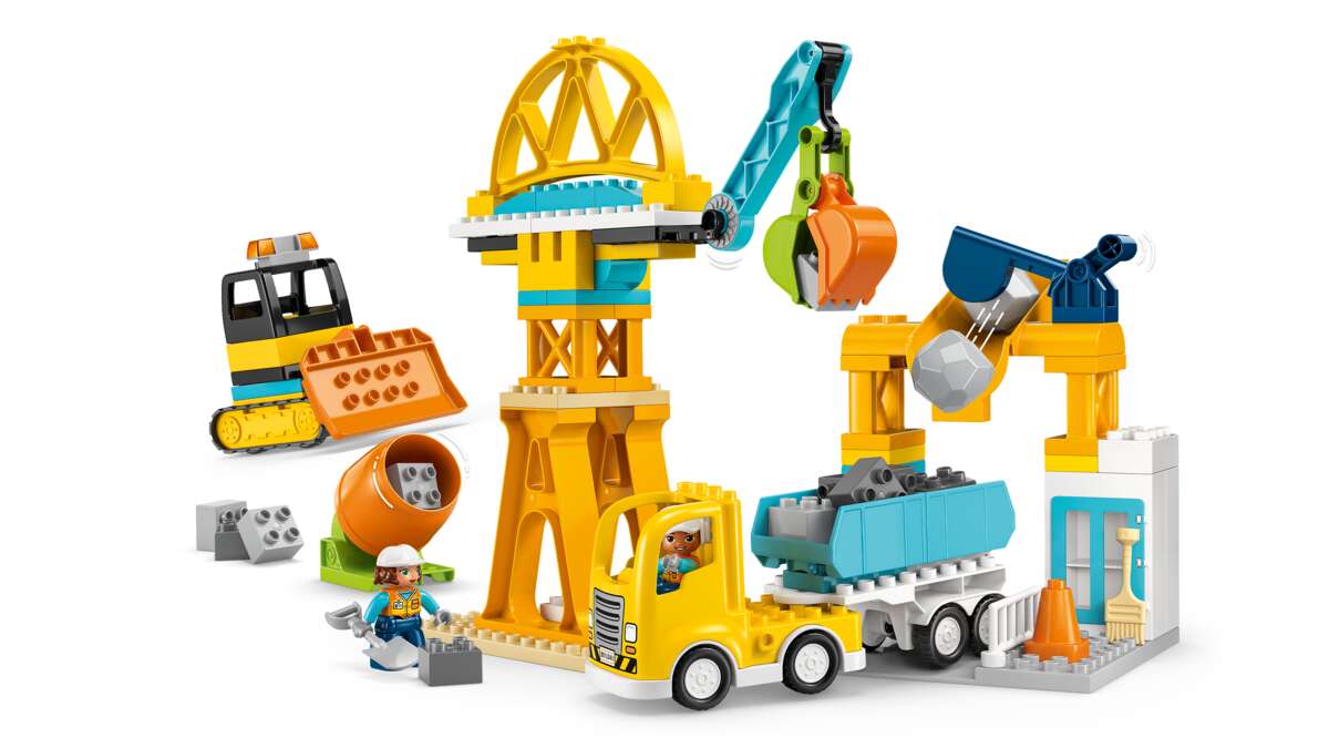 LEGO® DUPLO® Town 3-i-1 Byggeplass med anleggsmaskiner 10476