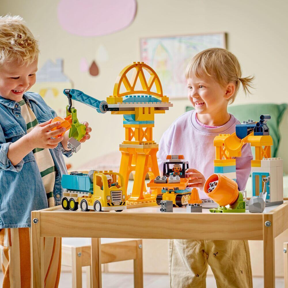 LEGO® DUPLO® Town 3-i-1 Byggeplass med anleggsmaskiner 10476