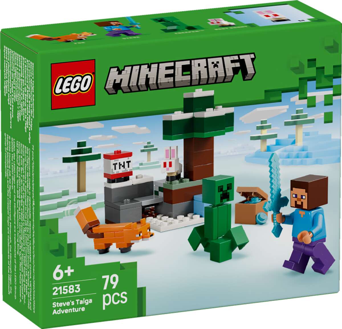 LEGO® Minecraft® Steves eventyr på taigaen 21583